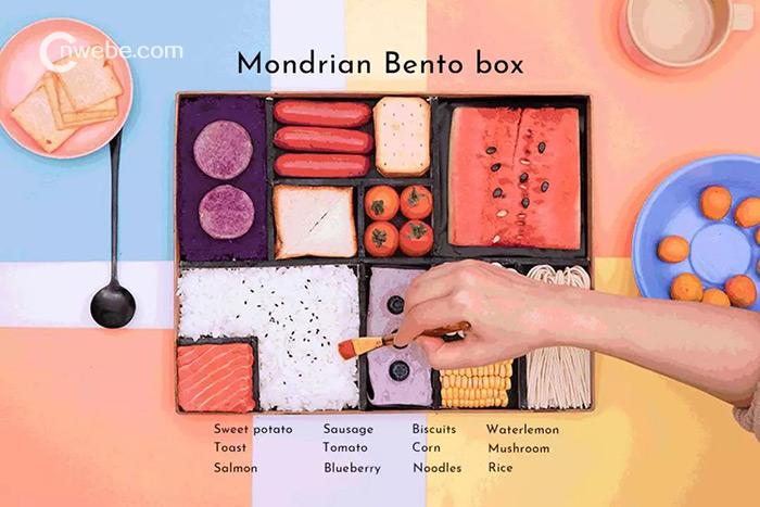 便当盒里的色彩艺术：食物也能玩出抽象几何