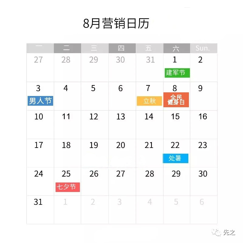 2020年，8月新媒体营销热点日历（建议收藏）